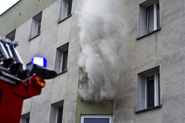 Pożar przy ul. Janowskiej