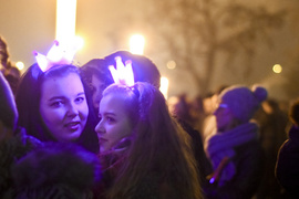 Elblążanie powitali 2017 rok