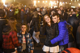 Elblążanie powitali 2017 rok