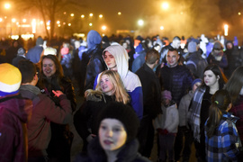 Elblążanie powitali 2017 rok