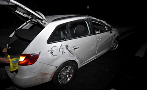 Trasa S22: Toyota i seat uderzyły w łosia