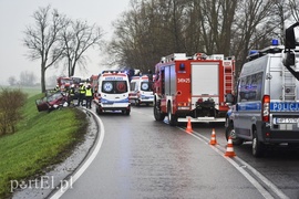 Wypadek przed Jegłownikiem, sześć osób w szpitalu