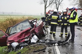 Wypadek przed Jegłownikiem, sześć osób w szpitalu