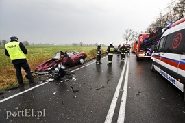 Wypadek przed Jegłownikiem, sześć osób w szpitalu