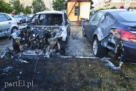 Pożar bmw przy ul. Kossaka