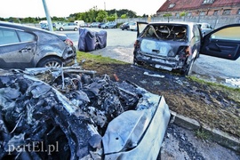 Pożar bmw przy ul. Kossaka