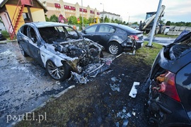 Pożar bmw przy ul. Kossaka