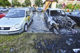 Pożar bmw przy ul. Kossaka