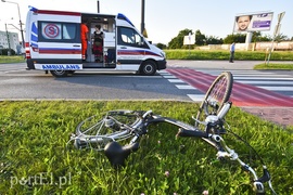 Potrącenie rowerzystki na Płk. Dąbka