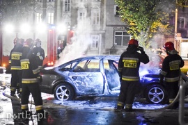 Pożar audi na ul. Królewieckiej