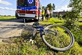 Potrącenie nietrzeźwej rowerzystki w Krzewsku