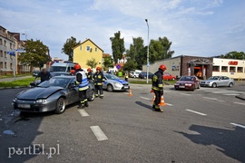 Zderzenie bmw i mazdy na Malborskiej