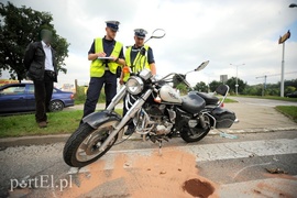 Zderzenie motocyklisty z bmw