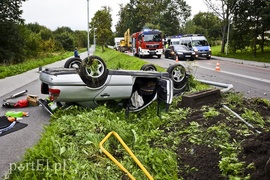 Dachował mercedesem na Fromborskiej