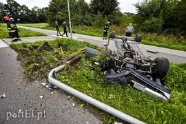 Dachował mercedesem na Fromborskiej