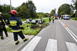 Dachował mercedesem na Fromborskiej