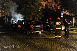 Pożar volvo na Traugutta