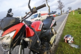 Zderzenie ciężarówki z motorowerem