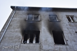 Pożar w budynku na Dolnej