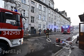 Pożar w budynku na Dolnej