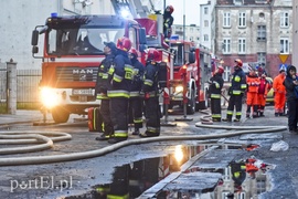 Pożar w budynku na Dolnej