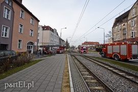 Pożar w budynku na Dolnej