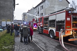 Pożar w budynku na Dolnej