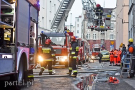 Pożar w budynku na Dolnej