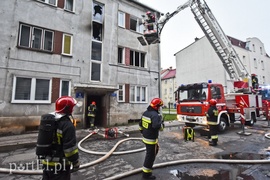 Pożar w budynku na Dolnej