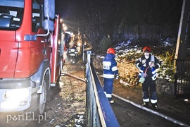 Pożar poddasza w Dąbrowie