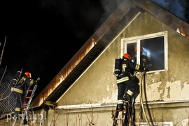 Pożar domku jednorodzinnego przy ul. Niborskiej