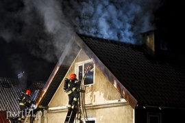 Pożar domku jednorodzinnego przy ul. Niborskiej