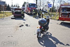 Zderzenie daewoo ze skuterem w Jegłowniku