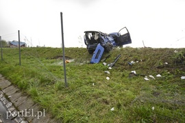 Dachowanie na S7 pod Pasłękiem