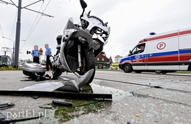 Motocykl zderzył się z volvo