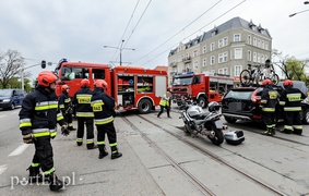Motocykl zderzył się z volvo