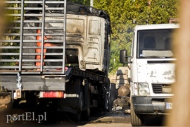 Pożar ciężarówki tuż pod warsztatem w Kazimierzowie
