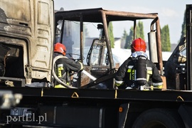 Pożar ciężarówki tuż pod warsztatem w Kazimierzowie