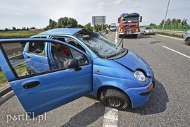 Daewoo dachowało na obwodnicy
