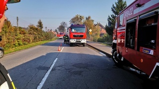 Pożar w Jegłowniku, kierowcy musieli omijać to miejsce