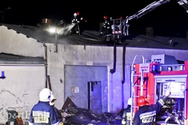 Pożar dachu i potrącenie kobiety w Pasłęku