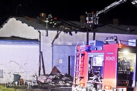 Pożar dachu i potrącenie kobiety w Pasłęku