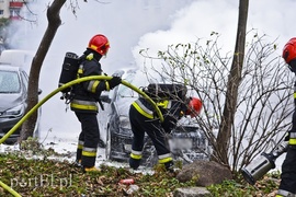 Pożar samochodu przy placu Grunwaldzkim