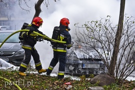 Pożar samochodu przy placu Grunwaldzkim