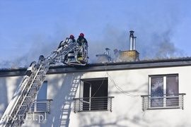 Pożar poddasza budynku przy ul. Dojazdowej