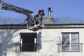 Pożar poddasza budynku przy ul. Dojazdowej