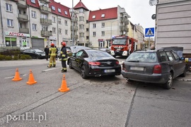 Kolizja audi z mercedesem na ul. Malborskiej