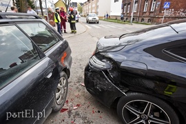 Kolizja audi z mercedesem na ul. Malborskiej