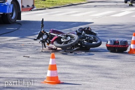 Opel uderzył w motocyklistę