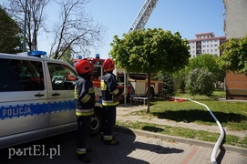 Pożar w wieżowcu przy Lotniczej